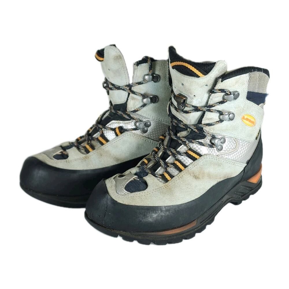 Lowa Women's Cevedale GTX US 8 Ice Blue Suede Vibram Hiking Mountaineering Boots